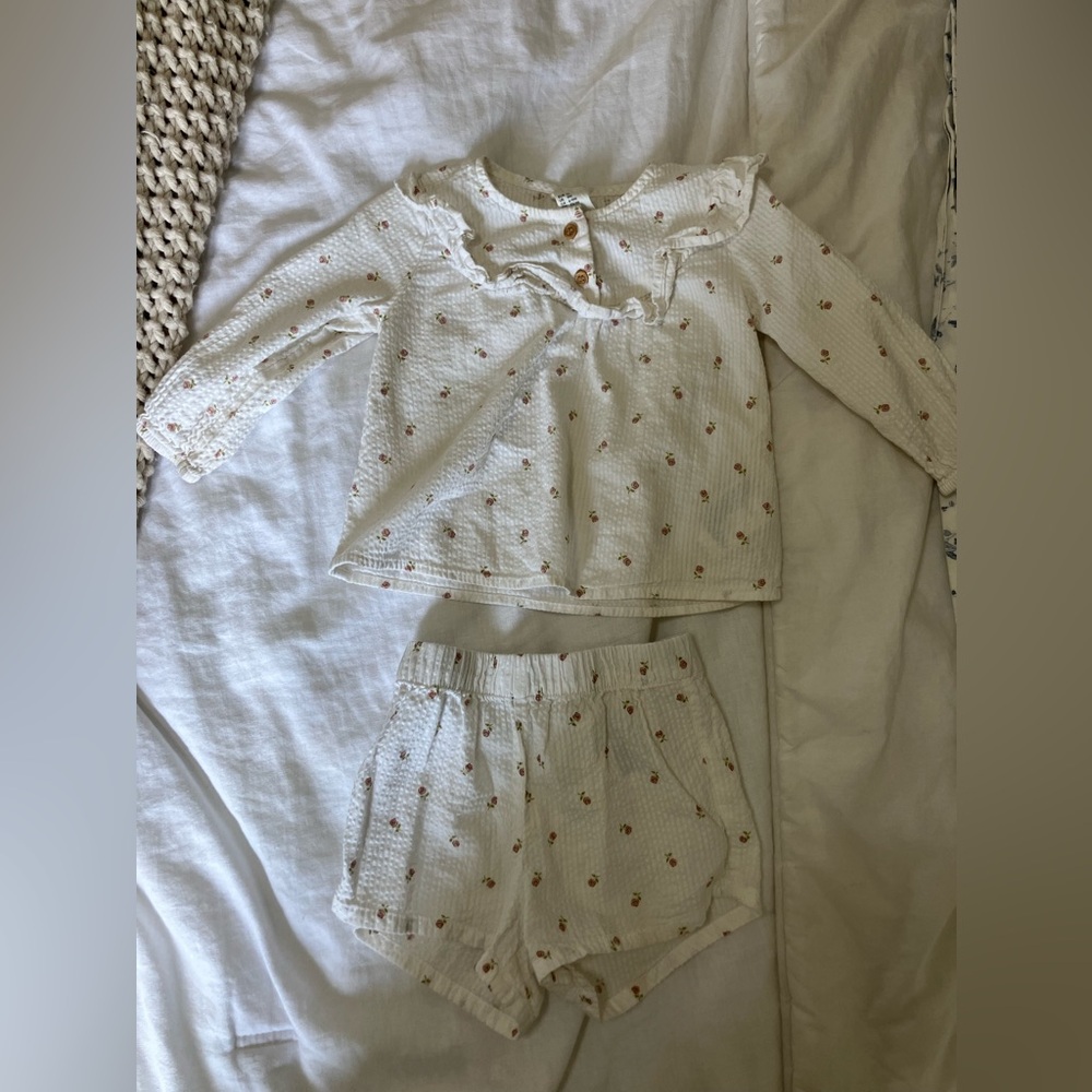 H&M Floral 6-9M Baby Matching Set